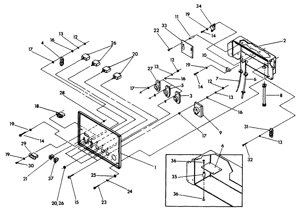 Generator Control Panel Diagram and Parts List for 9807-1-MC8000  Briggs and Stratton Generator